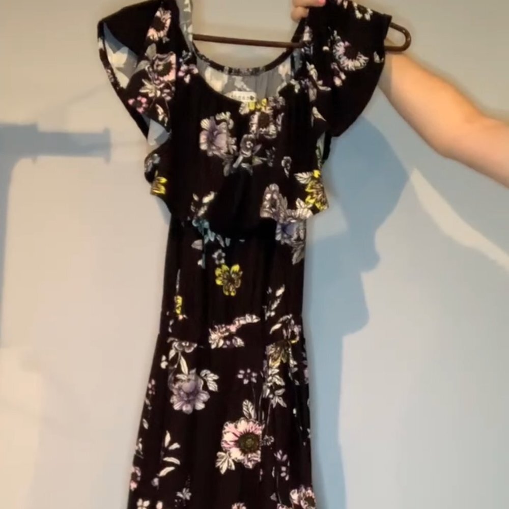 Floral Romper Maxi Dress